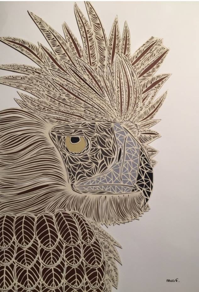 Aigle des Philippines - World's Animals - Maud Chapuis Paper Art