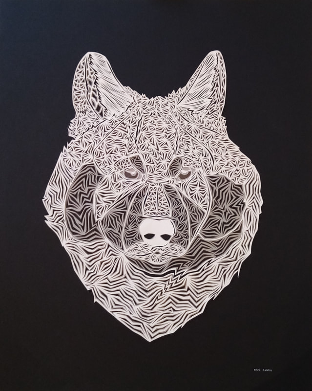 Loup III - World's Animals - Maud Chapuis Paper Art